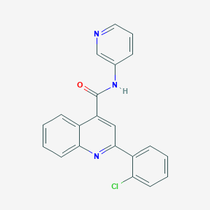 molecular formula C21H14ClN3O B11120918 2-(2-chlorophenyl)-N-(pyridin-3-yl)quinoline-4-carboxamide 