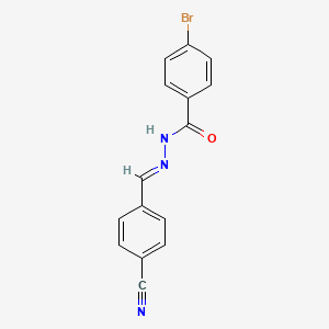 4-bromo-N'-[(E)-(4-cyanophenyl)methylidene]benzohydrazide