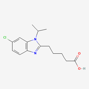 5-[6-chloro-1-(propan-2-yl)-1H-benzimidazol-2-yl]pentanoic acid