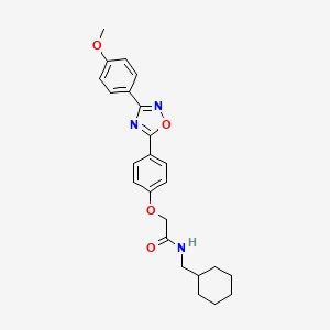 molecular formula C24H27N3O4 B11120949 N-(cyclohexylmethyl)-2-{4-[3-(4-methoxyphenyl)-1,2,4-oxadiazol-5-yl]phenoxy}acetamide 