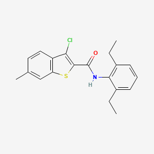 molecular formula C20H20ClNOS B11121017 3-chloro-N-(2,6-diethylphenyl)-6-methyl-1-benzothiophene-2-carboxamide 