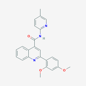 molecular formula C24H21N3O3 B11121054 2-(2,4-dimethoxyphenyl)-N-(5-methylpyridin-2-yl)quinoline-4-carboxamide 