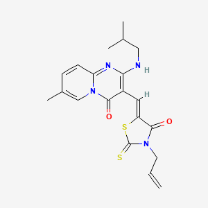 molecular formula C20H22N4O2S2 B11121065 3-allyl-5-{(Z)-1-[2-(isobutylamino)-7-methyl-4-oxo-4H-pyrido[1,2-a]pyrimidin-3-yl]methylidene}-2-thioxo-1,3-thiazolan-4-one 