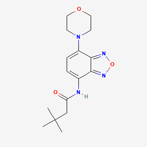 3,3-dimethyl-N-[7-(morpholin-4-yl)-2,1,3-benzoxadiazol-4-yl]butanamide