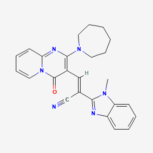 (2E)-3-[2-(azepan-1-yl)-4-oxo-4H-pyrido[1,2-a]pyrimidin-3-yl]-2-(1-methyl-1H-benzimidazol-2-yl)prop-2-enenitrile