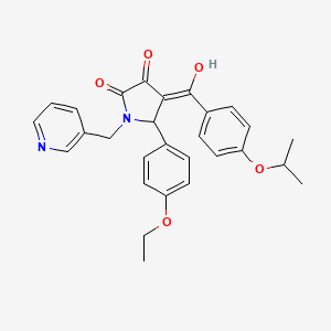 5-(4-ethoxyphenyl)-3-hydroxy-4-{[4-(propan-2-yloxy)phenyl]carbonyl}-1-(pyridin-3-ylmethyl)-1,5-dihydro-2H-pyrrol-2-one