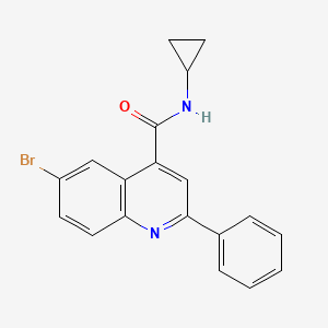 6-bromo-N-cyclopropyl-2-phenylquinoline-4-carboxamide