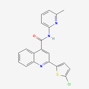 2-(5-chlorothiophen-2-yl)-N-(6-methylpyridin-2-yl)quinoline-4-carboxamide