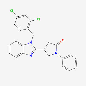 4-[1-(2,4-dichlorobenzyl)-1H-benzimidazol-2-yl]-1-phenylpyrrolidin-2-one