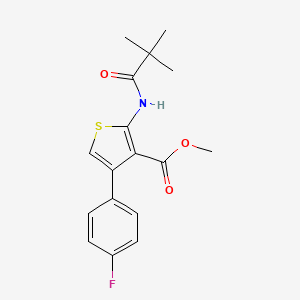 molecular formula C17H18FNO3S B11121174 Methyl 2-[(2,2-dimethylpropanoyl)amino]-4-(4-fluorophenyl)thiophene-3-carboxylate 