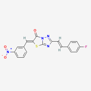 (5Z)-2-[(E)-2-(4-fluorophenyl)ethenyl]-5-(3-nitrobenzylidene)[1,3]thiazolo[3,2-b][1,2,4]triazol-6(5H)-one