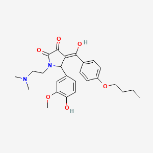 4-[(4-butoxyphenyl)carbonyl]-1-[2-(dimethylamino)ethyl]-3-hydroxy-5-(4-hydroxy-3-methoxyphenyl)-1,5-dihydro-2H-pyrrol-2-one