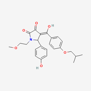 3-hydroxy-5-(4-hydroxyphenyl)-1-(2-methoxyethyl)-4-{[4-(2-methylpropoxy)phenyl]carbonyl}-1,5-dihydro-2H-pyrrol-2-one