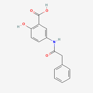 molecular formula C15H13NO4 B11121222 2-Hydroxy-5-[(phenylacetyl)amino]benzoic acid 