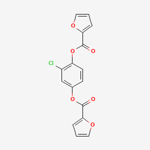 molecular formula C16H9ClO6 B11121272 2-Chlorobenzene-1,4-diyl difuran-2-carboxylate 