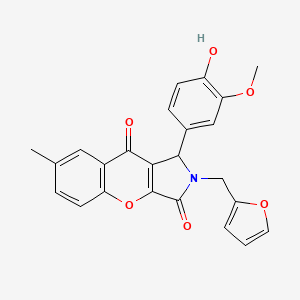 2-(Furan-2-ylmethyl)-1-(4-hydroxy-3-methoxyphenyl)-7-methyl-1,2-dihydrochromeno[2,3-c]pyrrole-3,9-dione