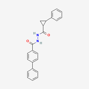 N'-[(2-phenylcyclopropyl)carbonyl]biphenyl-4-carbohydrazide