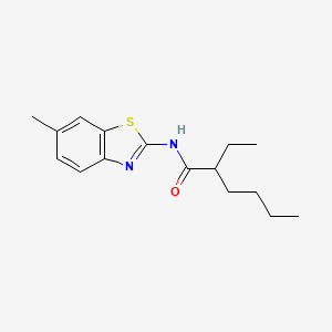 2-ethyl-N-(6-methyl-1,3-benzothiazol-2-yl)hexanamide