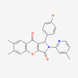 1-(4-Bromophenyl)-6,7-dimethyl-2-(4-methylpyridin-2-yl)-1,2-dihydrochromeno[2,3-c]pyrrole-3,9-dione