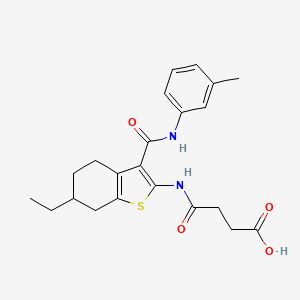 4-({6-Ethyl-3-[(3-methylphenyl)carbamoyl]-4,5,6,7-tetrahydro-1-benzothiophen-2-yl}amino)-4-oxobutanoic acid