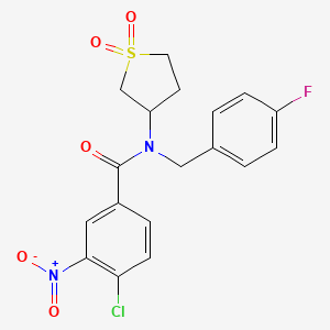 4-chloro-N-(1,1-dioxidotetrahydrothiophen-3-yl)-N-(4-fluorobenzyl)-3-nitrobenzamide