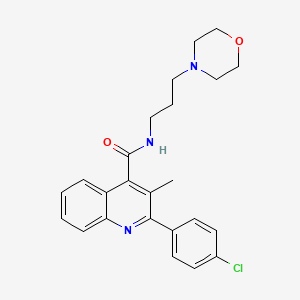 2-(4-chlorophenyl)-3-methyl-N-[3-(morpholin-4-yl)propyl]quinoline-4-carboxamide