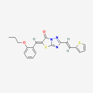 (5Z)-5-(2-propoxybenzylidene)-2-[(E)-2-(thiophen-2-yl)ethenyl][1,3]thiazolo[3,2-b][1,2,4]triazol-6(5H)-one