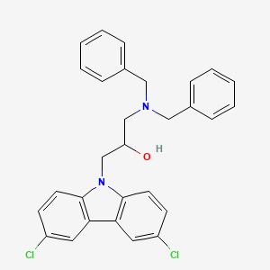 molecular formula C29H26Cl2N2O B11121415 1-(dibenzylamino)-3-(3,6-dichloro-9H-carbazol-9-yl)propan-2-ol 