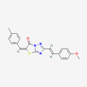 (5E)-2-[(E)-2-(4-methoxyphenyl)ethenyl]-5-(4-methylbenzylidene)[1,3]thiazolo[3,2-b][1,2,4]triazol-6(5H)-one