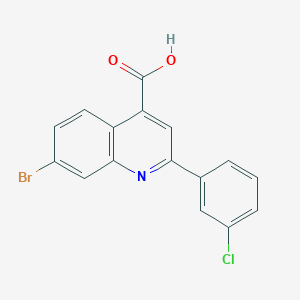 7-Bromo-2-(3-chlorophenyl)quinoline-4-carboxylic acid