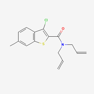 3-chloro-6-methyl-N,N-di(prop-2-en-1-yl)-1-benzothiophene-2-carboxamide