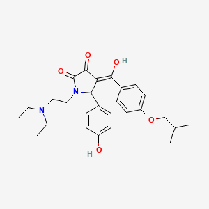 1-[2-(diethylamino)ethyl]-3-hydroxy-5-(4-hydroxyphenyl)-4-{[4-(2-methylpropoxy)phenyl]carbonyl}-1,5-dihydro-2H-pyrrol-2-one