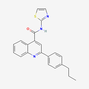 2-(4-propylphenyl)-N-(1,3-thiazol-2-yl)quinoline-4-carboxamide