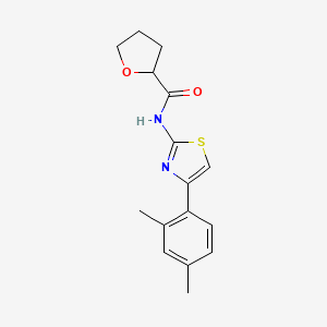 molecular formula C16H18N2O2S B11121482 N-[4-(2,4-dimethylphenyl)-1,3-thiazol-2-yl]oxolane-2-carboxamide 