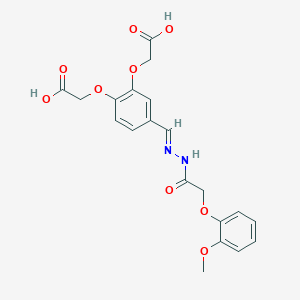 2,2'-[{4-[(E)-{2-[(2-methoxyphenoxy)acetyl]hydrazinylidene}methyl]benzene-1,2-diyl}bis(oxy)]diacetic acid