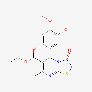 isopropyl 5-(3,4-dimethoxyphenyl)-2,7-dimethyl-3-oxo-2,3-dihydro-5H-[1,3]thiazolo[3,2-a]pyrimidine-6-carboxylate