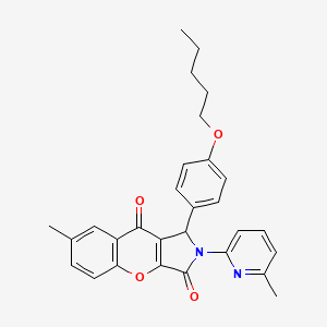 7-Methyl-2-(6-methylpyridin-2-yl)-1-[4-(pentyloxy)phenyl]-1,2-dihydrochromeno[2,3-c]pyrrole-3,9-dione