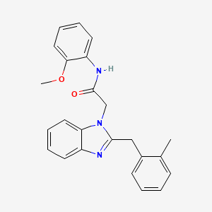 molecular formula C24H23N3O2 B11121555 N-(2-methoxyphenyl)-2-[2-(2-methylbenzyl)-1H-1,3-benzimidazol-1-yl]acetamide 