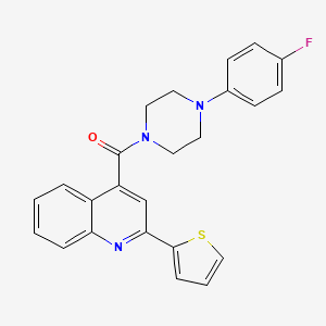 [4-(4-Fluorophenyl)piperazin-1-yl][2-(thiophen-2-yl)quinolin-4-yl]methanone