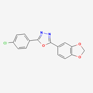 2-(1,3-Benzodioxol-5-yl)-5-(4-chlorophenyl)-1,3,4-oxadiazole