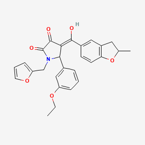 5-(3-ethoxyphenyl)-1-(furan-2-ylmethyl)-3-hydroxy-4-[(2-methyl-2,3-dihydro-1-benzofuran-5-yl)carbonyl]-1,5-dihydro-2H-pyrrol-2-one