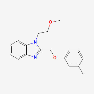 molecular formula C18H20N2O2 B11121638 1-(2-methoxyethyl)-2-[(3-methylphenoxy)methyl]-1H-benzimidazole 