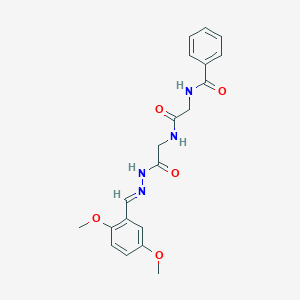 N-[2-({2-[(2E)-2-(2,5-dimethoxybenzylidene)hydrazinyl]-2-oxoethyl}amino)-2-oxoethyl]benzamide