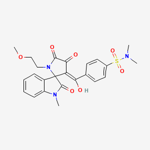 4-{[4'-hydroxy-1'-(2-methoxyethyl)-1-methyl-2,5'-dioxo-1,1',2,5'-tetrahydrospiro[indole-3,2'-pyrrol]-3'-yl]carbonyl}-N,N-dimethylbenzenesulfonamide