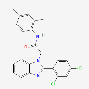 molecular formula C23H19Cl2N3O B11121650 2-[2-(2,4-dichlorophenyl)-1H-1,3-benzodiazol-1-yl]-N-(2,4-dimethylphenyl)acetamide 