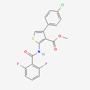 molecular formula C19H12ClF2NO3S B11121654 Methyl 4-(4-chlorophenyl)-2-{[(2,6-difluorophenyl)carbonyl]amino}thiophene-3-carboxylate 