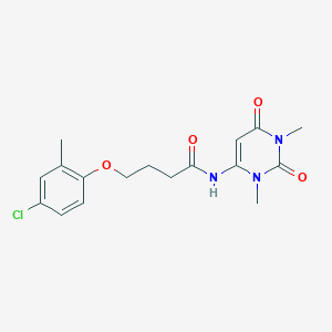 molecular formula C17H20ClN3O4 B11121661 4-(4-chloro-2-methylphenoxy)-N-(1,3-dimethyl-2,6-dioxo-1,2,3,6-tetrahydropyrimidin-4-yl)butanamide 