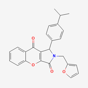 2-(Furan-2-ylmethyl)-1-[4-(propan-2-yl)phenyl]-1,2-dihydrochromeno[2,3-c]pyrrole-3,9-dione