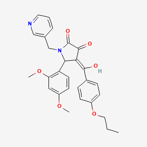 5-(2,4-dimethoxyphenyl)-3-hydroxy-4-[(4-propoxyphenyl)carbonyl]-1-(pyridin-3-ylmethyl)-1,5-dihydro-2H-pyrrol-2-one