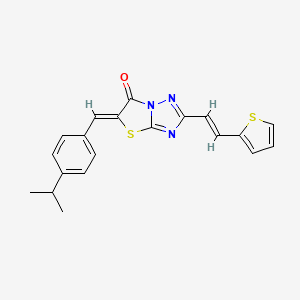 (5Z)-5-[4-(propan-2-yl)benzylidene]-2-[(E)-2-(thiophen-2-yl)ethenyl][1,3]thiazolo[3,2-b][1,2,4]triazol-6(5H)-one